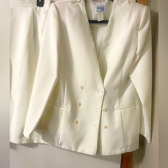 Vintage Bedford Fair 80’s-inspired (Size 12) Retro Cream Jacket & Skirt Suit - Picture 10 of 13